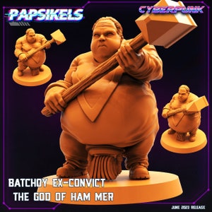 Papsikels Miniatures/Batchoy Ex-Convict The God of Ham Mer/Cyberpunk/Shadowrun/Killteam