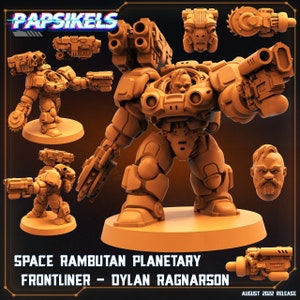 Papsikels Miniatures/Space Rabutan Planetary Frontliner Dylan Ragnarson/Cyberpunk/Shadowrun/Killteam