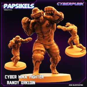 Papsikels Miniatures/Cyber MMA Randy Orkloin/Cyberpunk/Shadowrun/Killteam