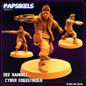 Papsikels Miniatures/DEE_RAMIREZ_CYBER_EDGESTRIDER/Cyberpunk/Shadowrun/Killteam