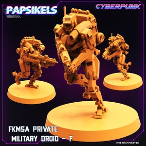 Papsikels Miniaturen/FKMSA_PRIVATE_MILITARY_DROID_F/Cyberpunk/Shadowrun/Killteam