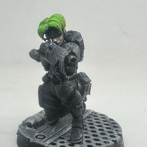 Painted Miniature /Across the Realms/ Cyberpunk /Earth Defense Squad/ Operative/ Pinup