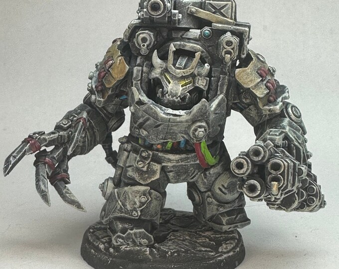 Painted Miniature/custom Boss/samurai Orc Chieftan in Buster Armor/puppetswar Miniatures
