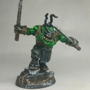 Painted miniatures/Custom Kitbash /Space Orc Ninja/ Bushi Orc/ Puppetswar Miniatures/Killteam