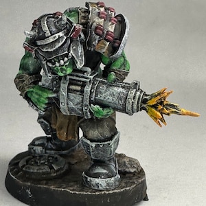 Painted miniatures/Custom Kitbash /Space Orc Samurai/ Bushi Orc/ Puppetswar Miniatures/Killteam