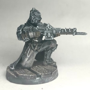 Painted Miniature, Death Corps, Space Soldier, GHAMAK Miniatures, Guardsman, Elite Trooper