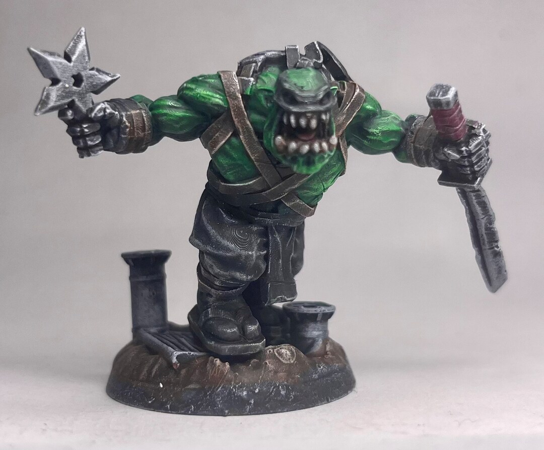 Painted Miniatures/custom Kitbash /space Orc Ninja/ Bushi Orc/ Puppetswar Miniatures/killteam Etsy