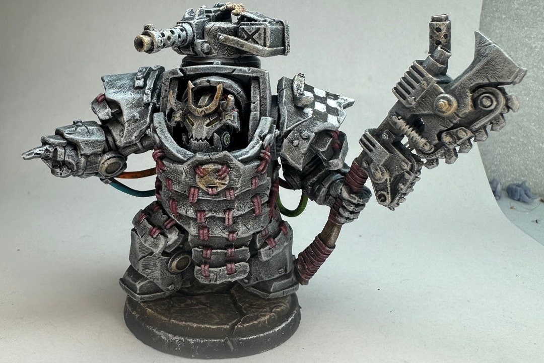 Painted Miniature/custom Boss/samurai Orc Chieftan in Buster Armor/puppetswar Miniatures