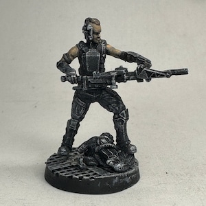 Painted Miniature / Papsikels Miniatures/ Cyberpunk / Sci fi / Player Character /Colonial Marine