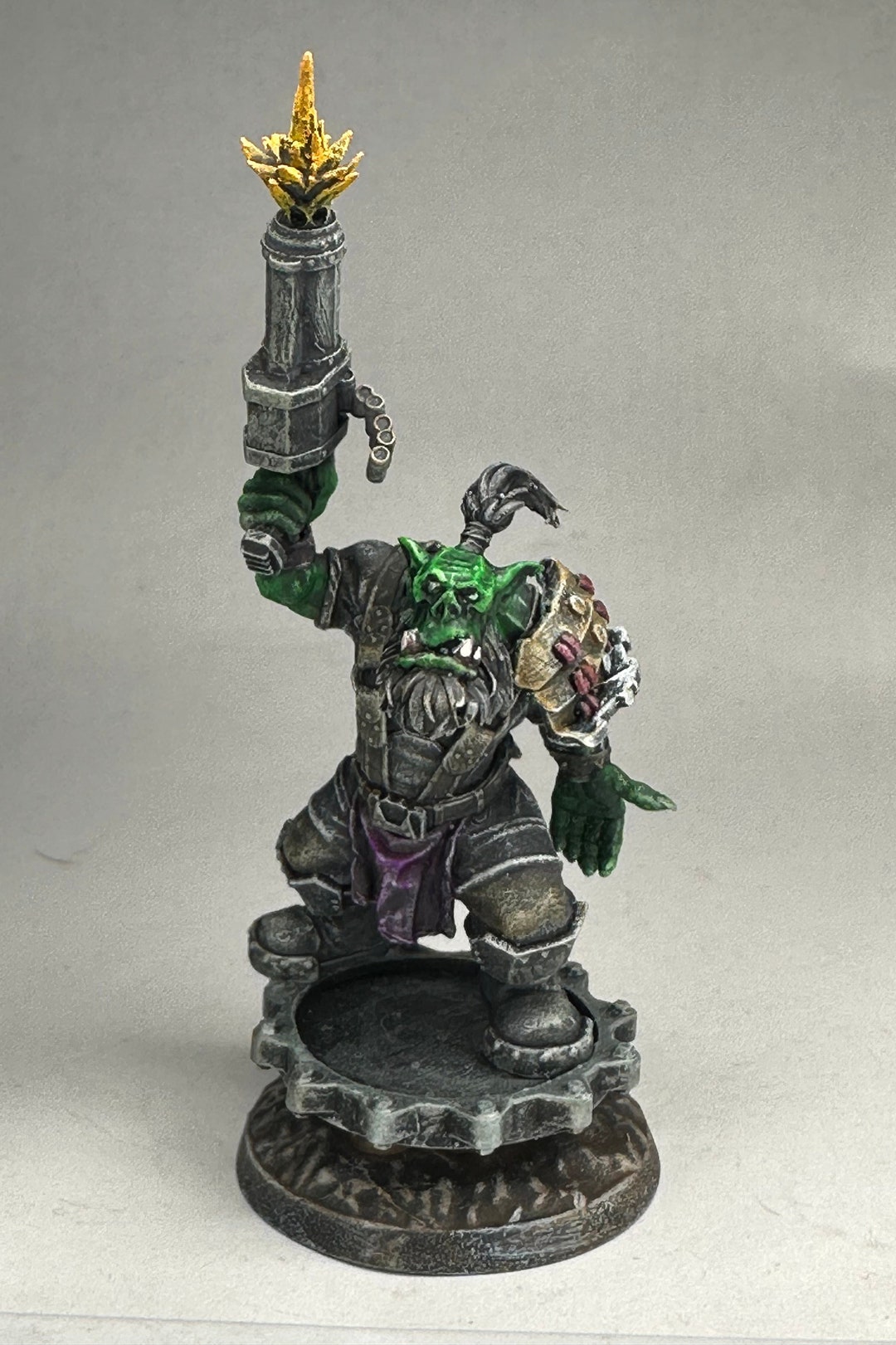 Painted Miniatures/custom Kitbash /space Orc Samurai/ Bushi Orc/ Puppetswar Miniatures/killteam