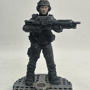 Geschilderde miniatuur / Papsikels-miniaturen / Cyberpunk / Sci-Fi / Spelerspersonage /Dropship Trooper
