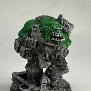 Painted miniatures/Custom Kitbash /Space Orc Trooper/ Bushi Orc/ Puppetswar Miniatures/Killteam