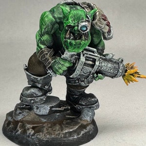 Painted miniatures/Custom Kitbash /Space Orc Samurai/ Bushi Orc/ Puppetswar Miniatures/Killteam