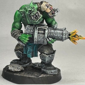 Painted miniatures/Custom Kitbash /Space Orc Samurai/ Bushi Orc/ Puppetswar Miniatures/Killteam