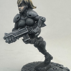 Painted Miniature /Across the Realms/ Cyberpunk /Earth Defense Squad/ Operative/ Pinup