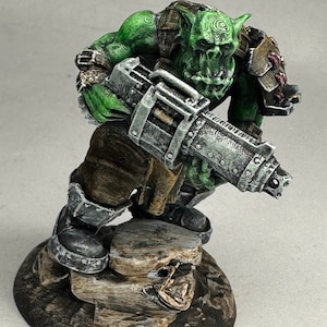 Painted miniatures/Custom Kitbash /Space Orc Samurai/ Bushi Orc/ Puppetswar Miniatures/Killteam