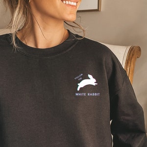 Follow the White Rabbit Shirt, Unisex Sweatshirt, Matrix Sweatshirt, Movie Shirt