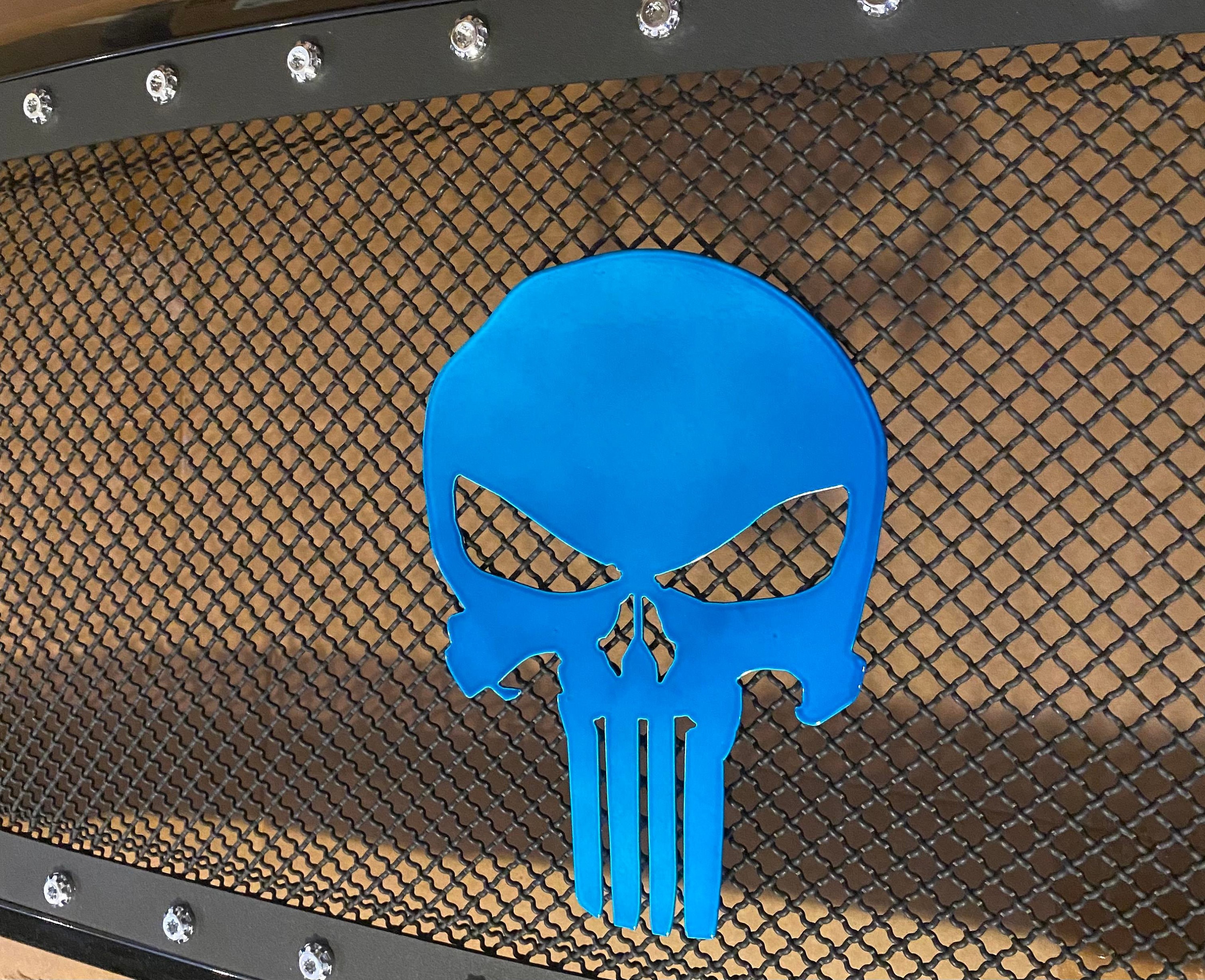 6 Punisher Grille Emblem Steel Powder Coat SALE Etsy