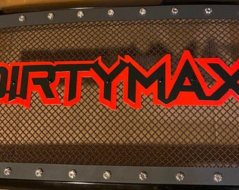 Dirty Max & Duramax grille Emblem Steel Powder coated Multiple color options