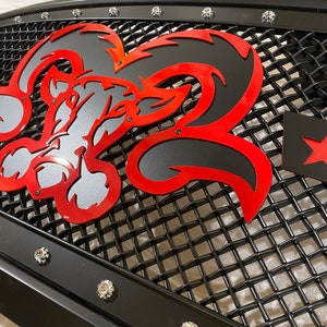 Smoke Ram Steel Grille Emblem Multiple sizes & colors