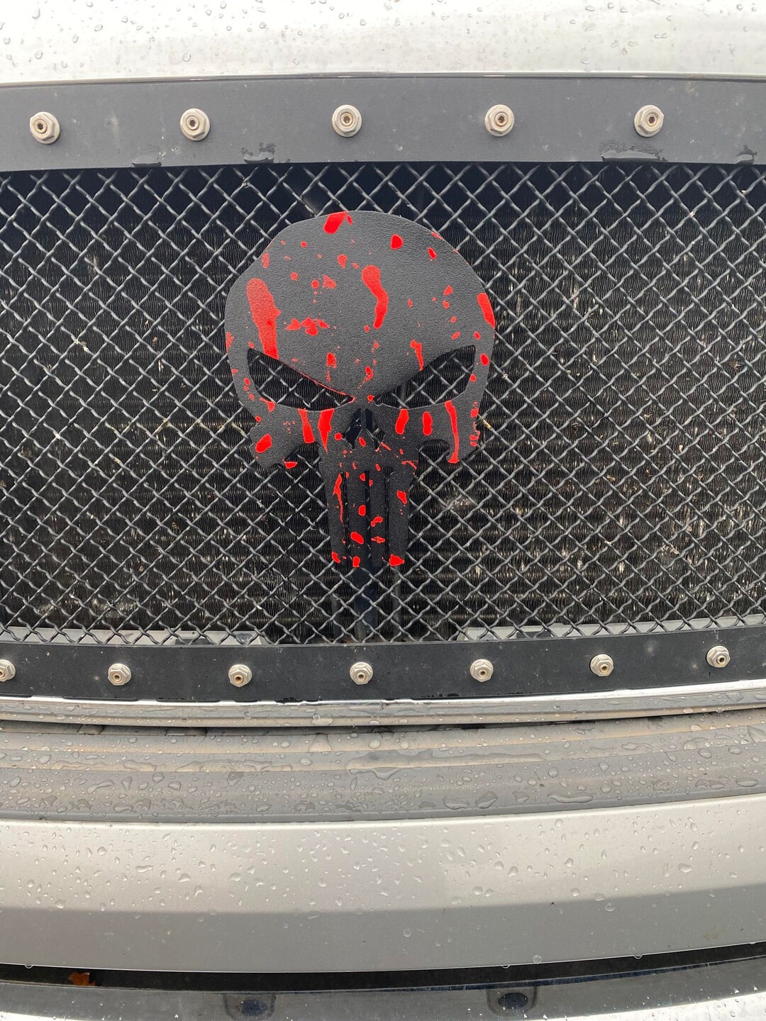 6 Punisher Grille Emblem Steel Powder Coat SALE Etsy