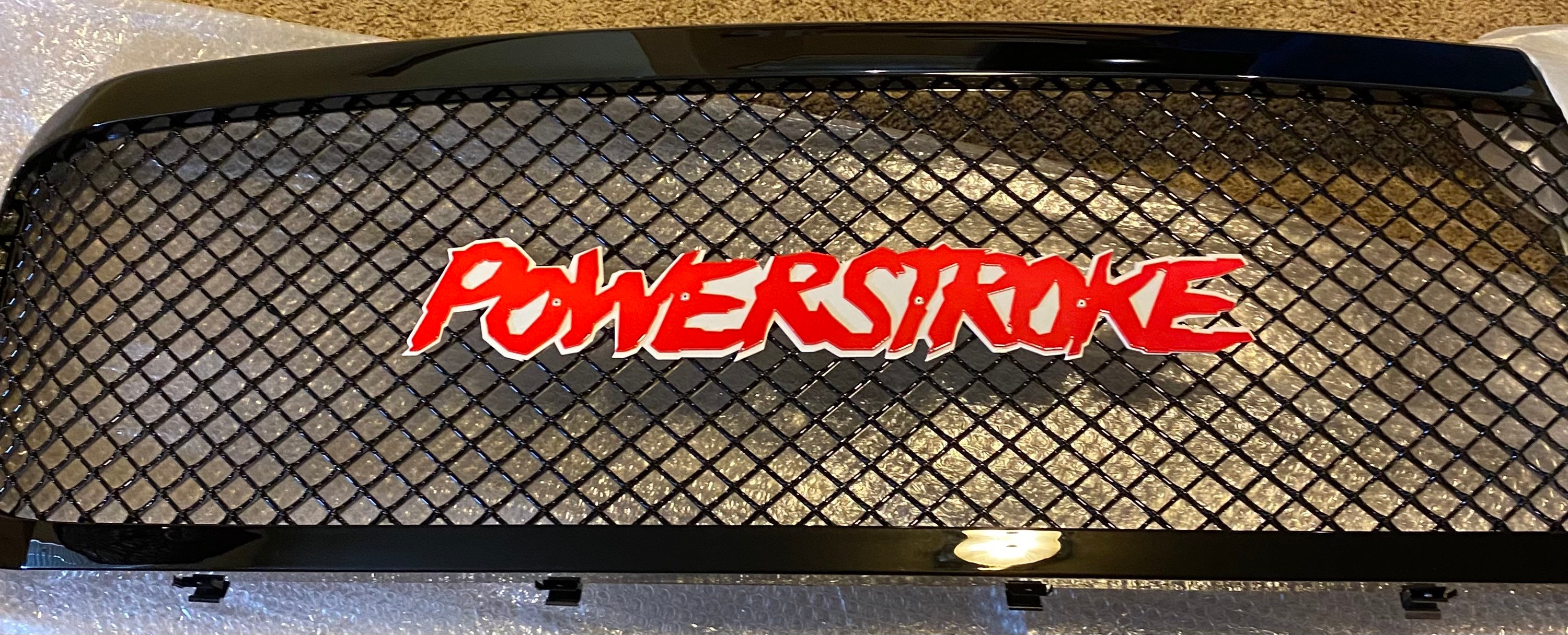 Power Stroke Steel Grille Emblem 22”, image size:3000x1216
