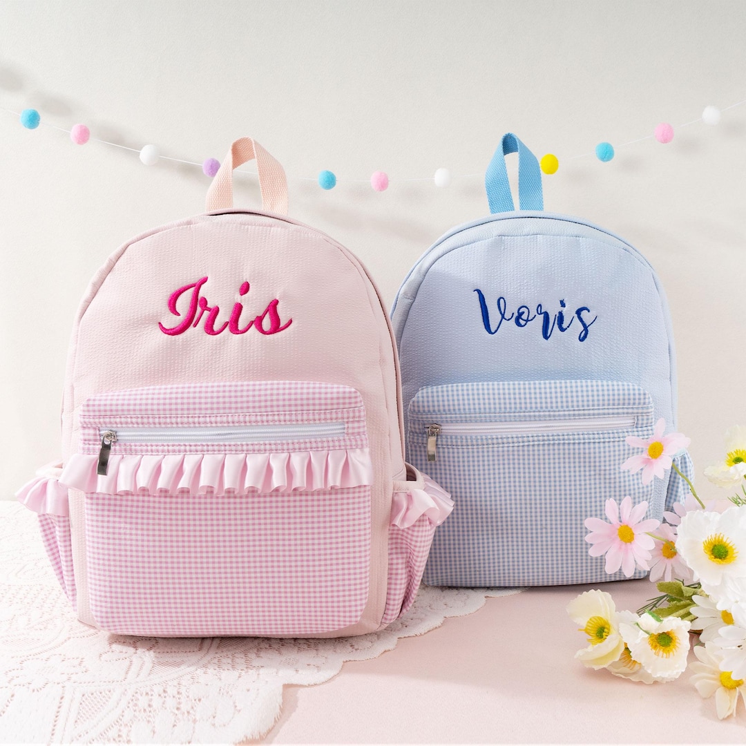 Personalized Toddler Backpack: Ruffle Trim, Embroidered Name - Etsy