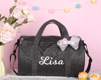 Ballet Bag for Little Girls, Personalized Sparkly Dance Bag, Custom Kids Gymnastics Gift