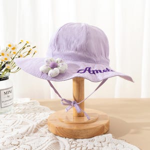 Personalized Baby Sun Hat: Adjustable Beach Bucket Hat with Windbreak, 0-4 Years Kids Outdoor