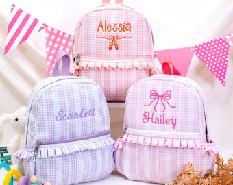 Tutu Dance Backpack for Little Girls, Personalized Toddler School Book Bag, Kid Gift