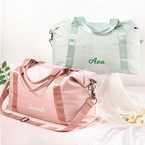 Personalized Duffle Bag, Weekender Bags with Name, GYM Travel Bag, Embroidered Duffle Bag, Birthday Gift for Women, Bridesmaid Gifts