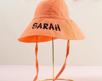 Personalized Kids Sun Hat: UPF50+ Beach Hat, Custom Name