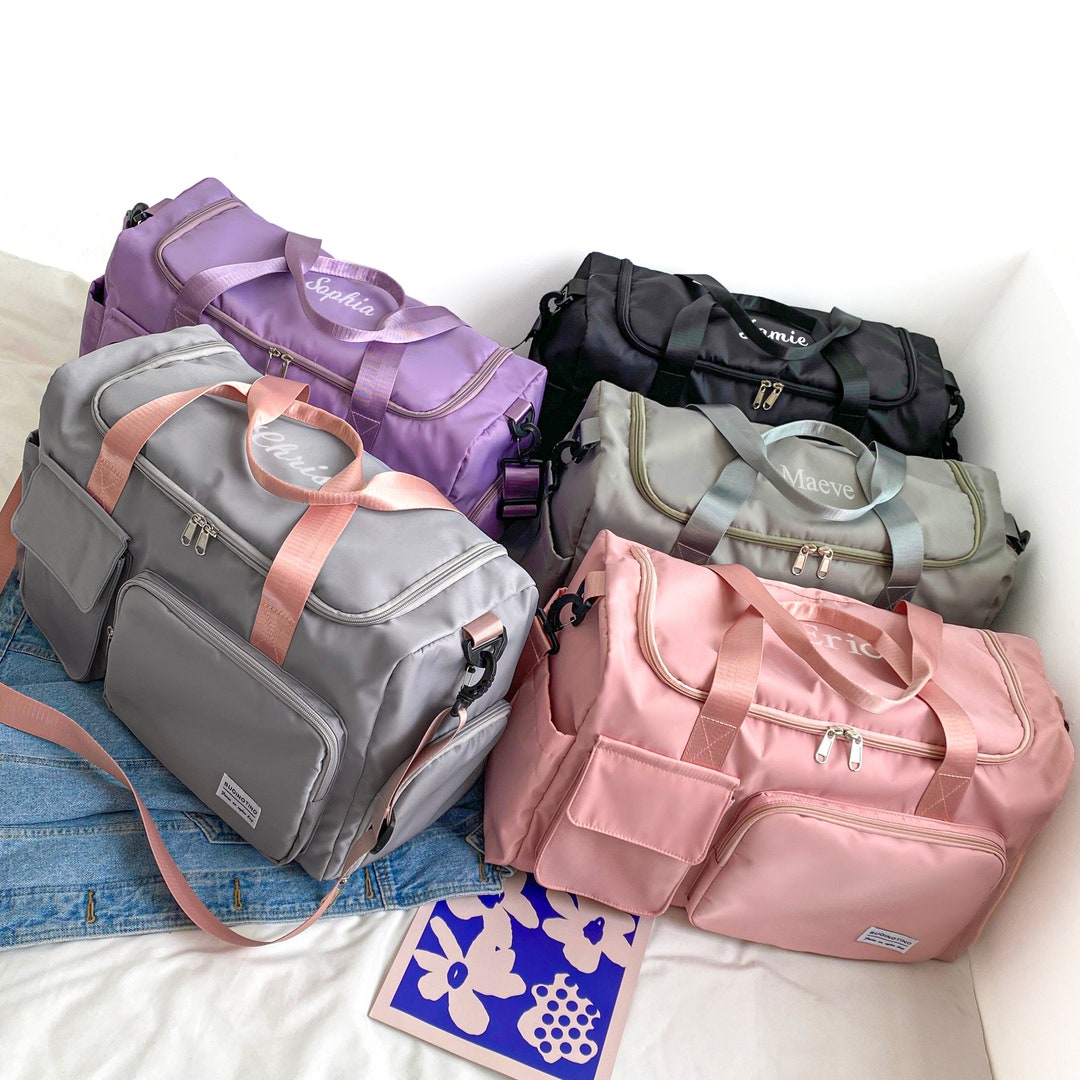 Personalized Duffle Bag, Weekender Bags With Name, Embroidered Duffle