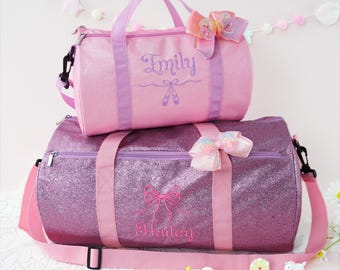 Little Girls Dance Bag, Personalized Sparkly Gymnastics Dance Recital Gift