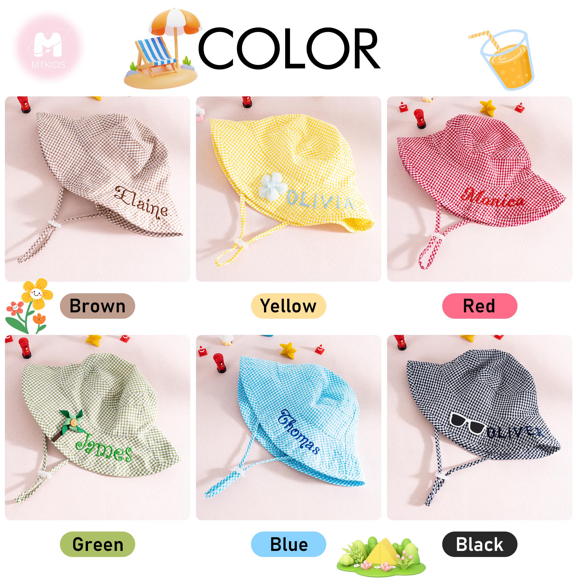 Personalisierte Baby Sonnenmütze-Benutzerdefinierte Kinder-Eimermütze-Kleinkind-Sommermütze mit Kinnband-Kind-Perfektes Babyparty, Strand, Sommergeschenk