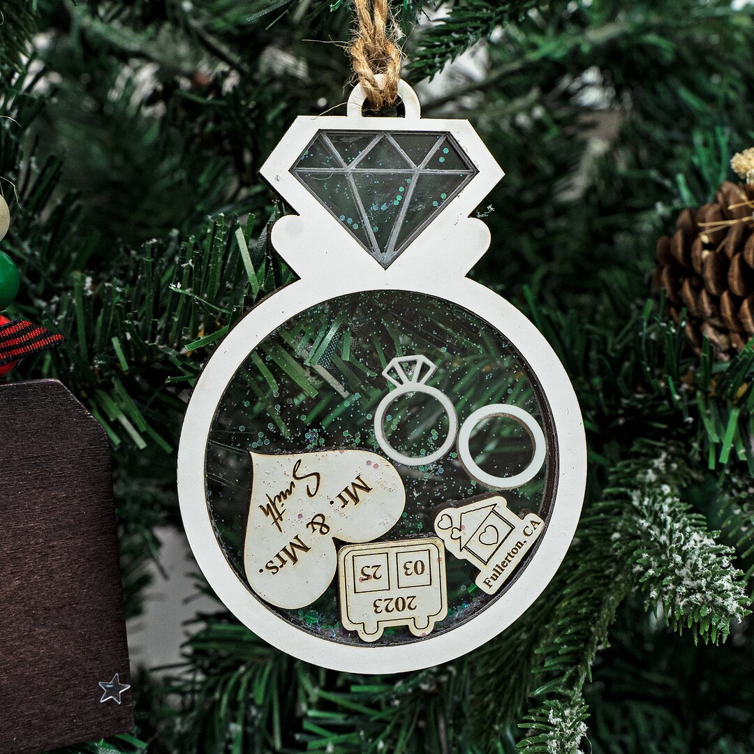 2023 First Christmas Married Ornament, Personalized Christmas Married Ornament, Handmade 4D