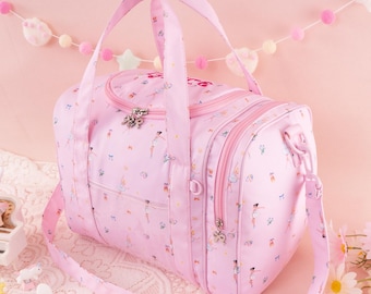 Personalized Dance Bag for Little Girls Ballet Duffle Ballerina Shoe Compartment Toddler Girls Gift
