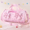 Pink Dance Bag for Little Girls: Toddler Ballet Shoe Duffle Bag, Personalized Birthday Gift