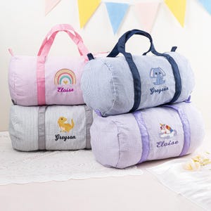 Personalized Children Bag, Weekender Bag, Monogram Travel Bag, Kids Travel Bag, Cute Rainbow Travel Bag, Duffle Bag, Child Gifts