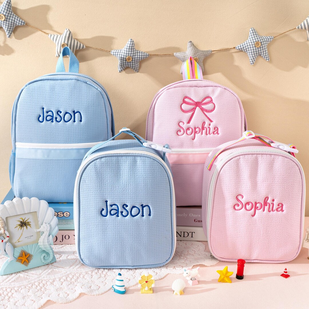 Personalized Backpack and Lunch Bag Set, Toddler School Bag ...
