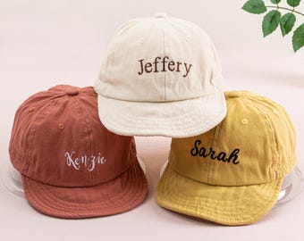 Personalized Baby Baseball Cap: Embroidered Name, Soft Cotton Hat, 0-4 Years Old Toddler