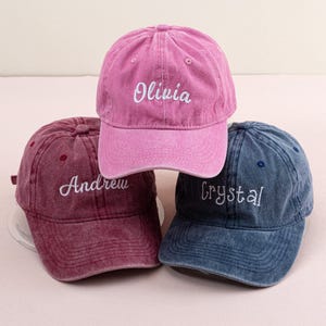 Personalized Embroidered Cotton Ball Cap: Vintage Style, Initials Hat