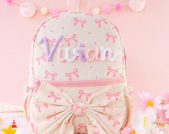 Personalized Toddler Backpack, Custom Baby Diaper Bag, Girls School Bag with Bow, Dance Gift