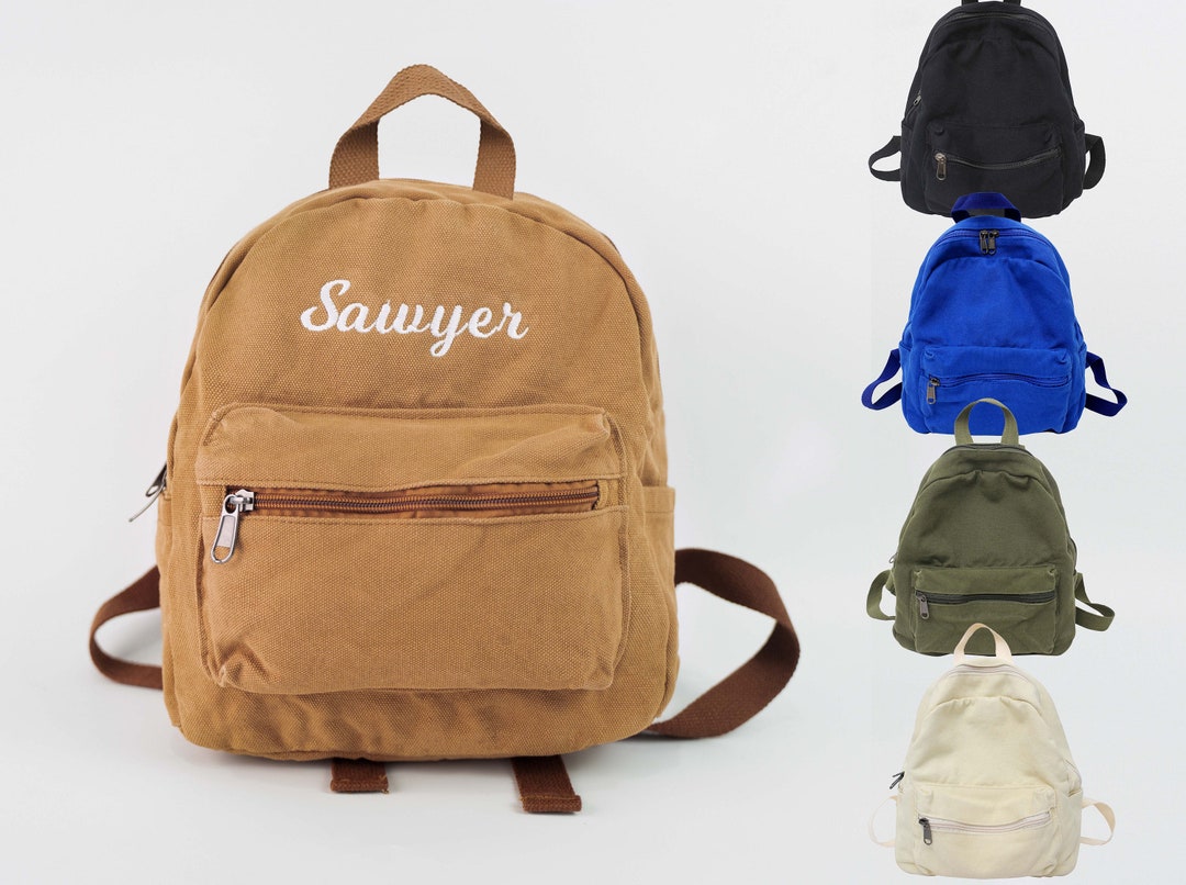 Personalized Kids Canvas Backpack Custom Baby Backpack Etsy