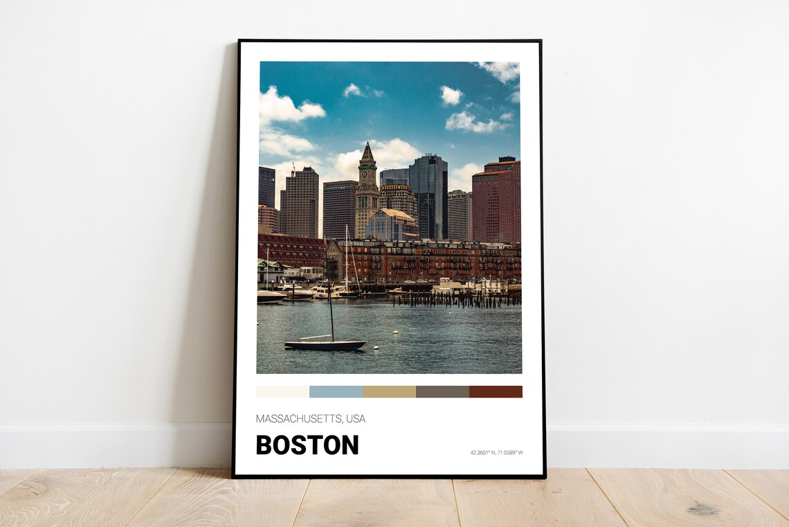 Boston Print Massachusetts Poster Boston Common Freedom | Etsy