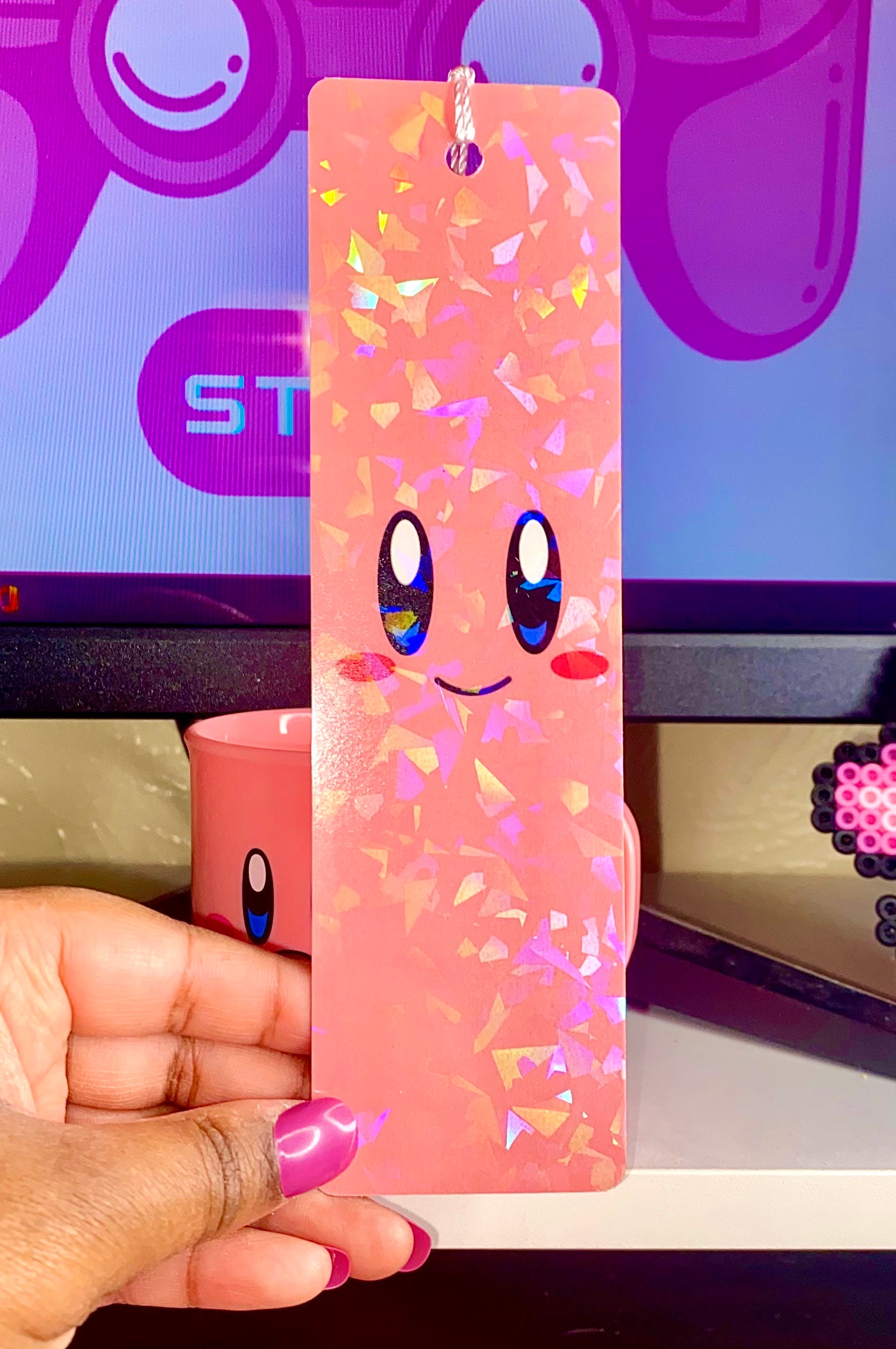 Kirby Bookmarks kawaii Kirby Accessories Kids Bookmark Etsy