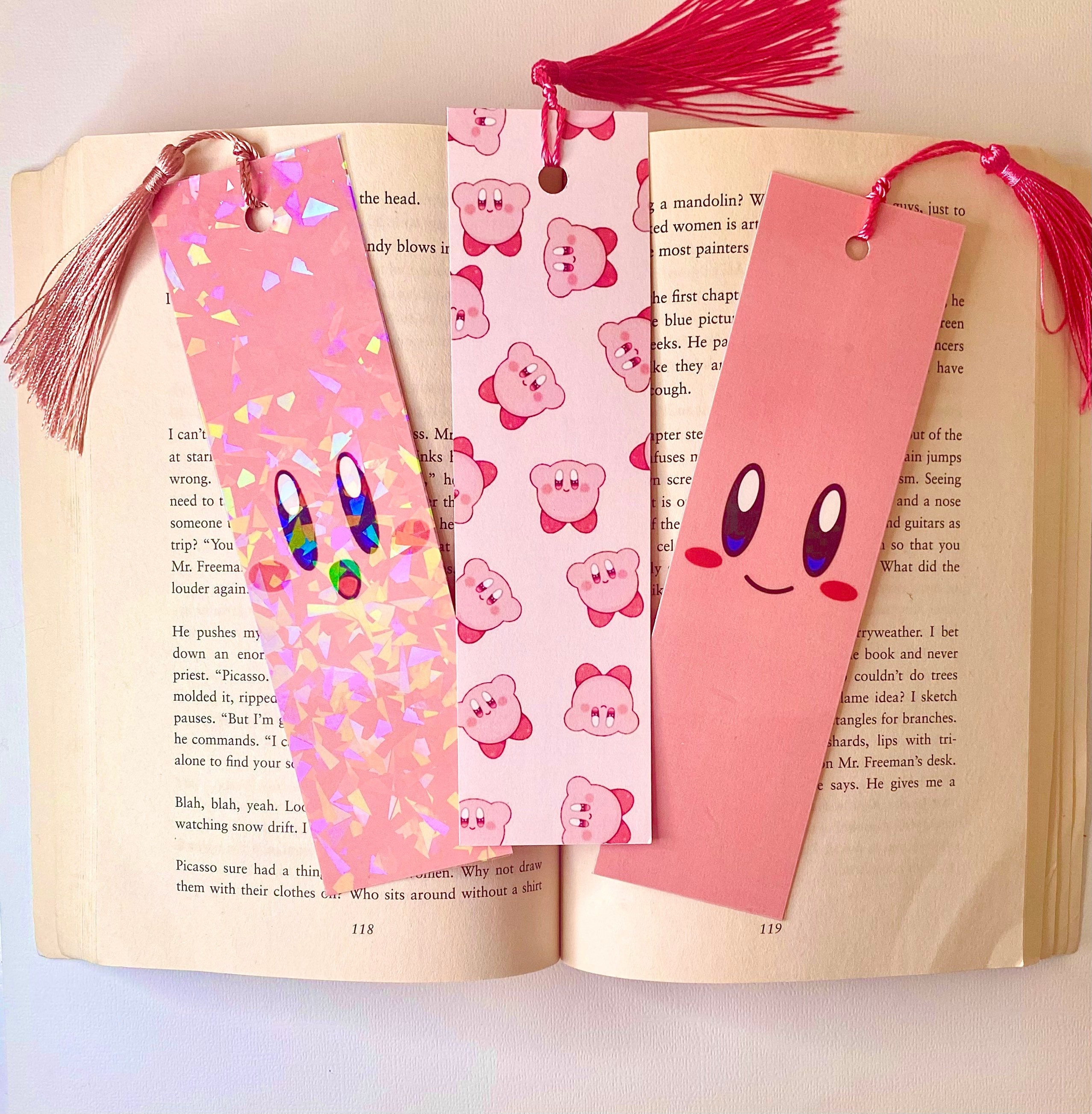 Kirby Bookmarks kawaii Gaming Anime Bookmark Kids - Etsy Ireland