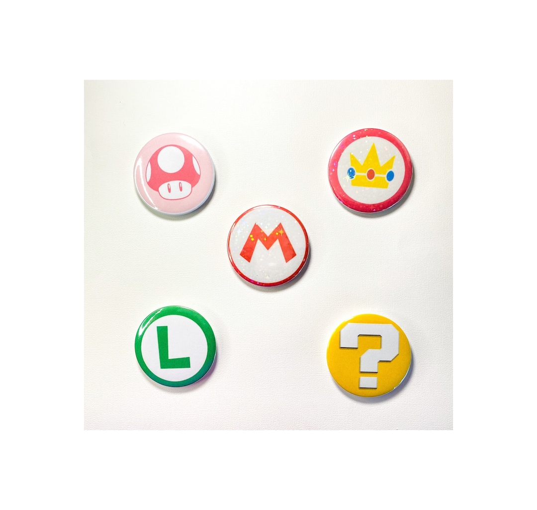 Super Mario Buttons Button Badges Buttons for Kids Mario - Etsy