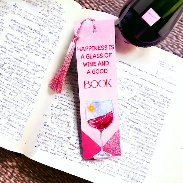 Pretty Wine Bookmarks | Girlfriend Gift, Best Friend Gift, Wine Gift, Cute Bookmarks, Bookmarks for Women, Wine Accessories, Bookish,Booktok