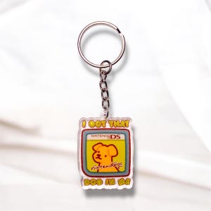 Funny Nintendogs Keychain | Video Game Keychains, Nintendo Keychains, Gamer Gifts, Nintendo Gift, Gamer Keychain, Nintendogs, Nintendog Game